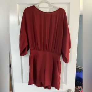 Romper with tie back closure